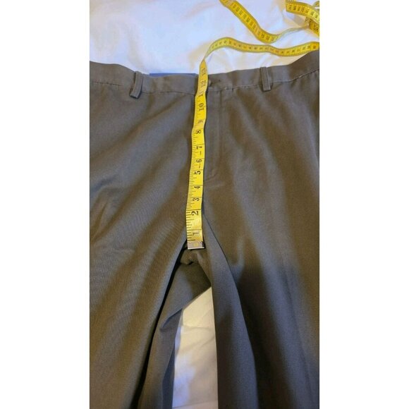 Croft & Barrow Pants Men 38x30 Brown Flat Front Professional Office Mistag As 44 - Picture 7 of 14